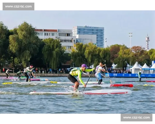 诸暨白塔湖：生态湿地里的桨板竞速赛